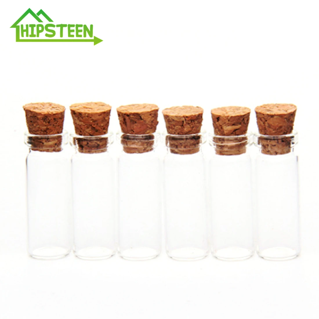 HIPSTEEN 6 шт 10*28 мм 2,5 мл стеклянные бутылки желая бутылка пустые баночки с пробкой пробки