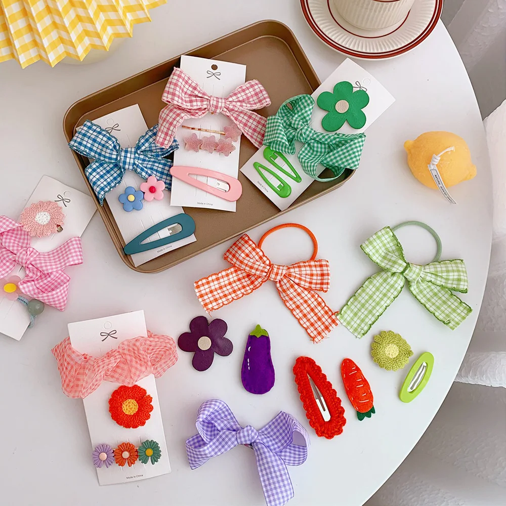 

Набор детских аксессуаров для волос, с бантом и кольцом для большого кишечника, весна-лето, 2020