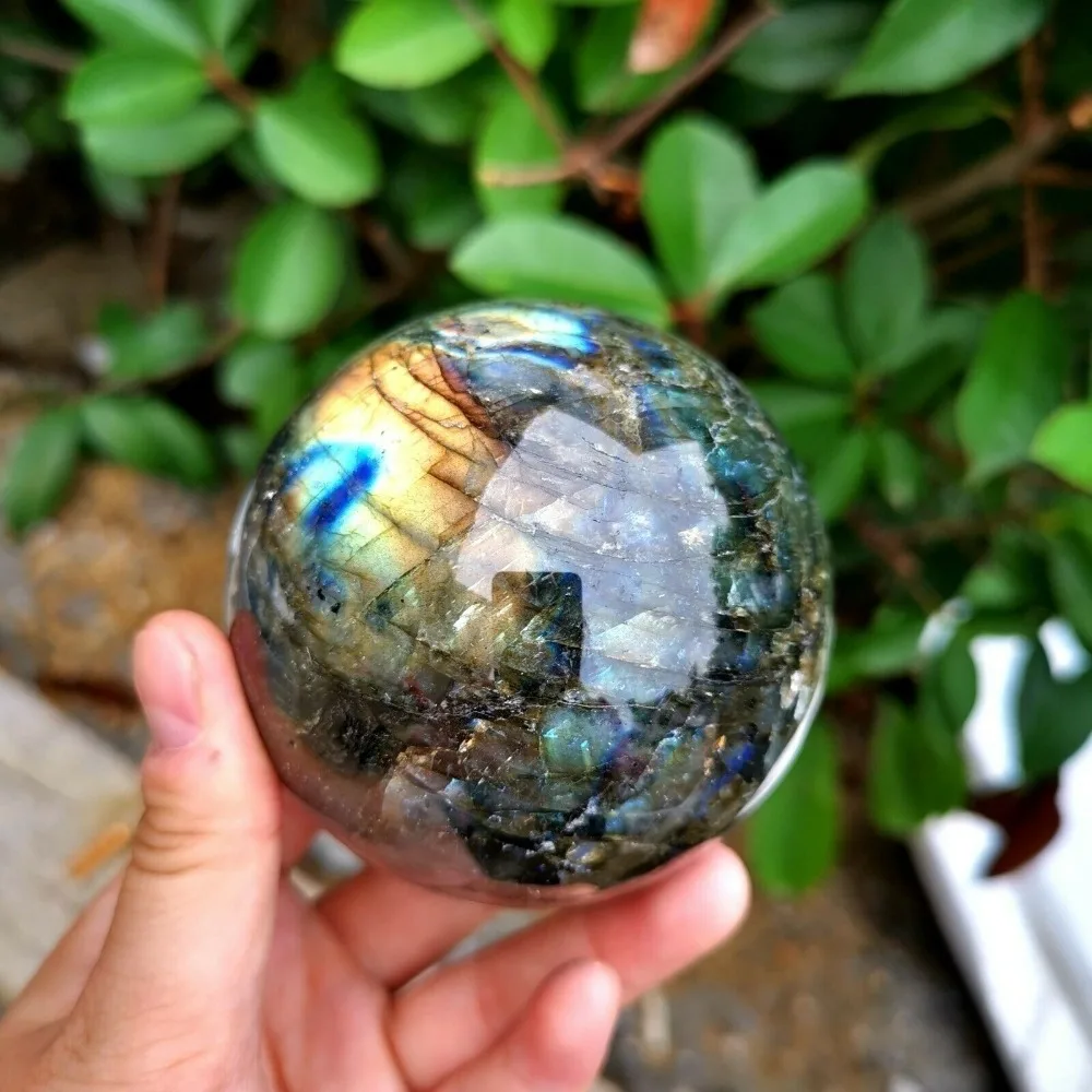 

Natural Polished Colorful Labradorite Sphere Crystal Ball for Healing