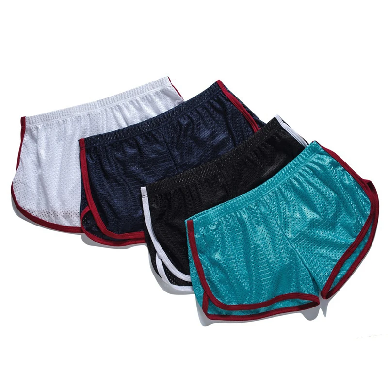 Трусы-боксеры мужские летние сетчатые свободные спортивные бесшовные дышащие