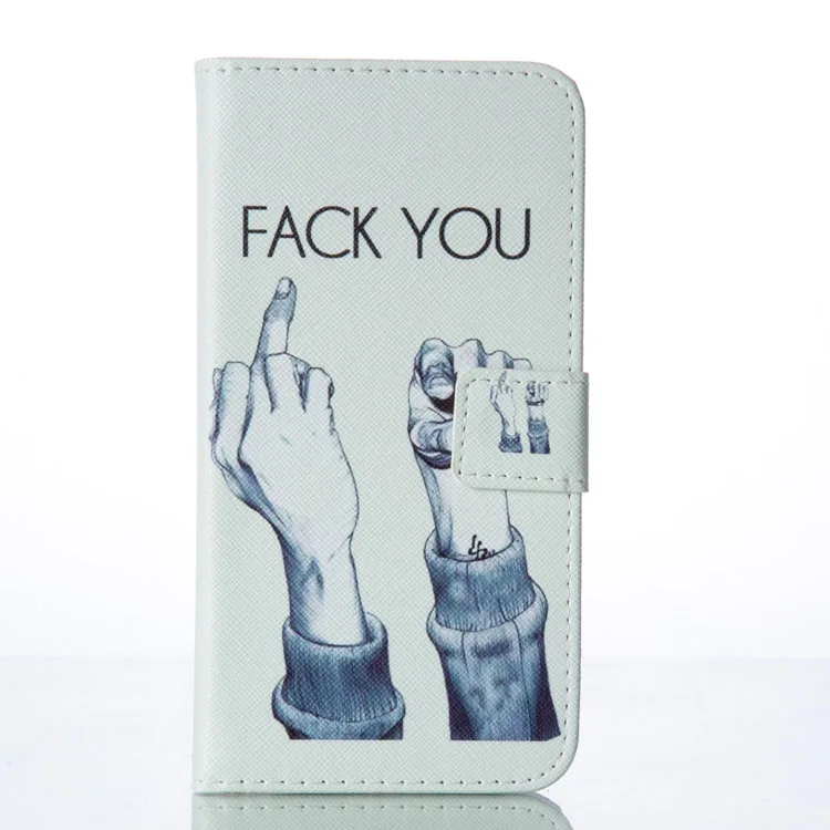 Fack you Чехол для samsung GALAXY A5 A7 A510 A710 S3 S4 S5 S6 S7 край S8 плюс бабочка цветок чехол-бумажник с откидной крышкой из искусственной кожи чехол - Цвет: Fack you