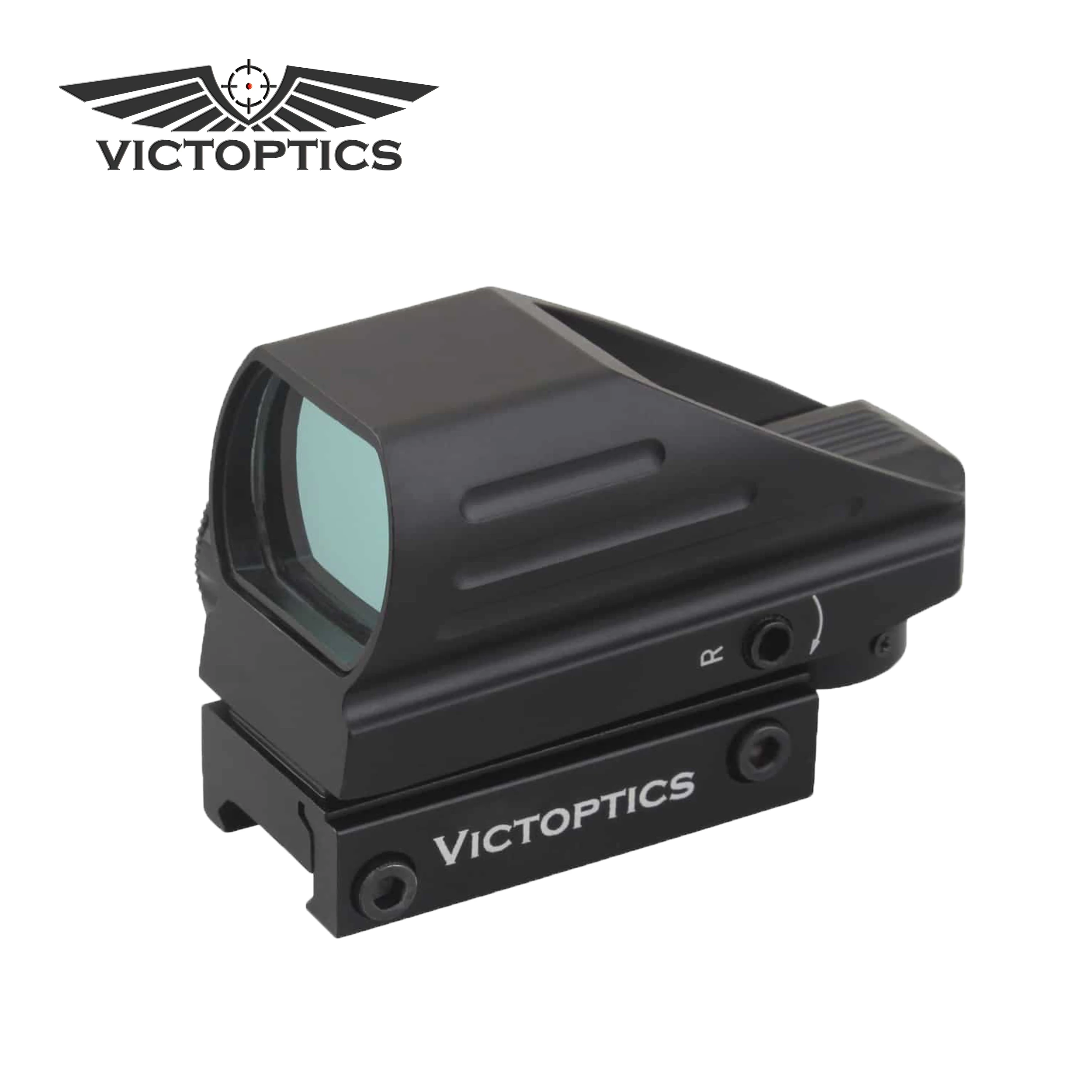 VictOptics 1x22x33 охотничий компактный прицел с красной точкой четыре сетки ударопрочный для настоящего оружия и страйкбола