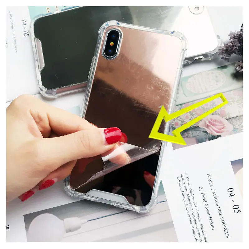 MUSTTRUE для iPhone X XS MAX XR зеркальный чехол PC + TPU телефона угловой защитный iphone 6 6s 7 plus 8