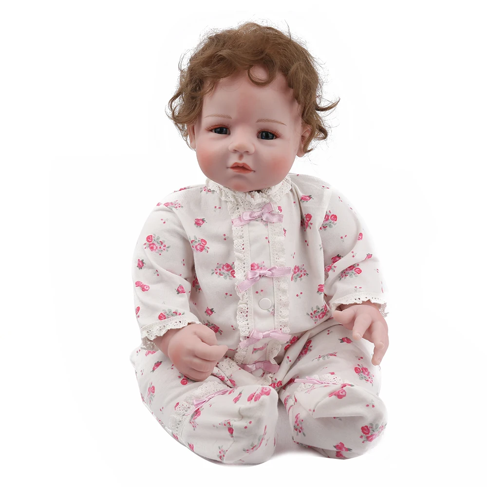 

beautiful baby doll soft cotton body Reborn Baby Dolls 50CM Realistic Princess Girl Baby Doll Adorable Ethnic Doll silicoen toy