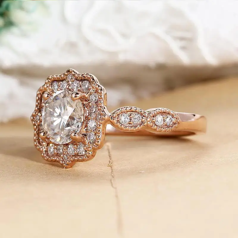 

Natural 2 Carats Zircon Gemstone Jewelry S925 Sterling Silver color Ring Women Square Shape Silver 925 Jewelry with Diamond Ring