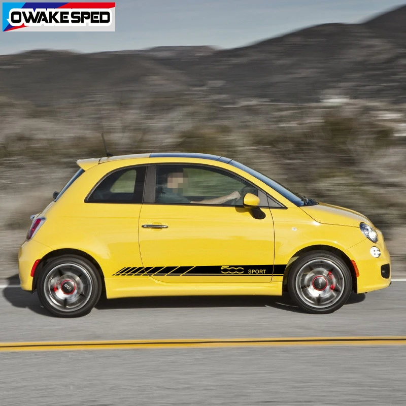 2 шт./лот автомобильный Стайлинг гоночные спортивные полосы для Fiat 500
