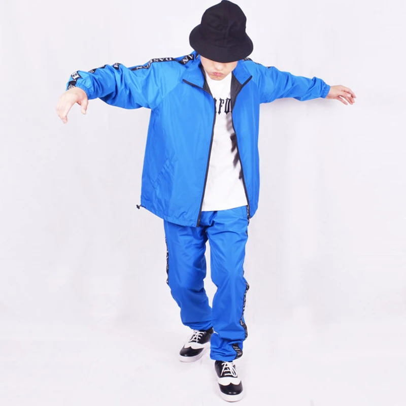 Костюмы в стиле хип-хоп для мужчин и женщин пальто брюки уличного танца одежда