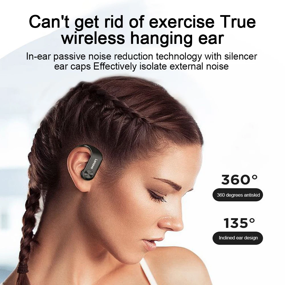 

2021 New Lenovo Earphones LP7 Wireless Bluetooth Headset LP 7 with Microphone Long Standby Noise Reduction Earbuds For All Smart