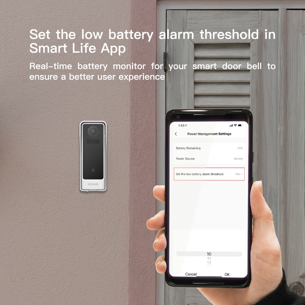 Беспроводной умный видеодомофон Tuya Smart Home 1080P HD камера видеонаблюдения