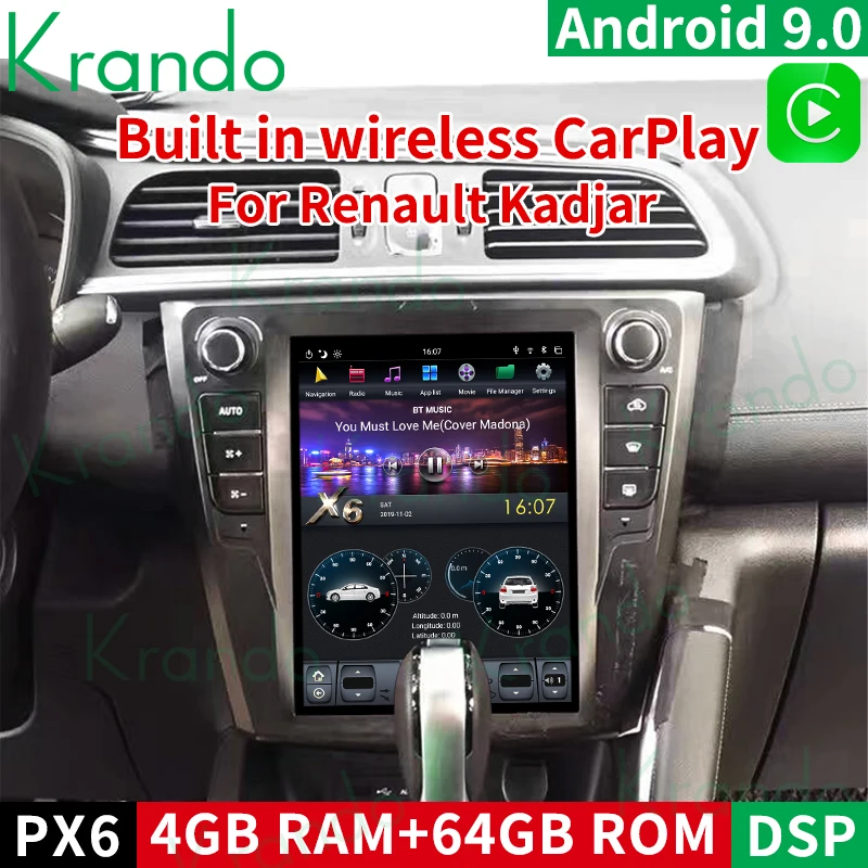 Автомагнитола Krando в стиле Tesla Android 9 0 10 4 дюйма gps Wi-Fi | Автомобили и мотоциклы