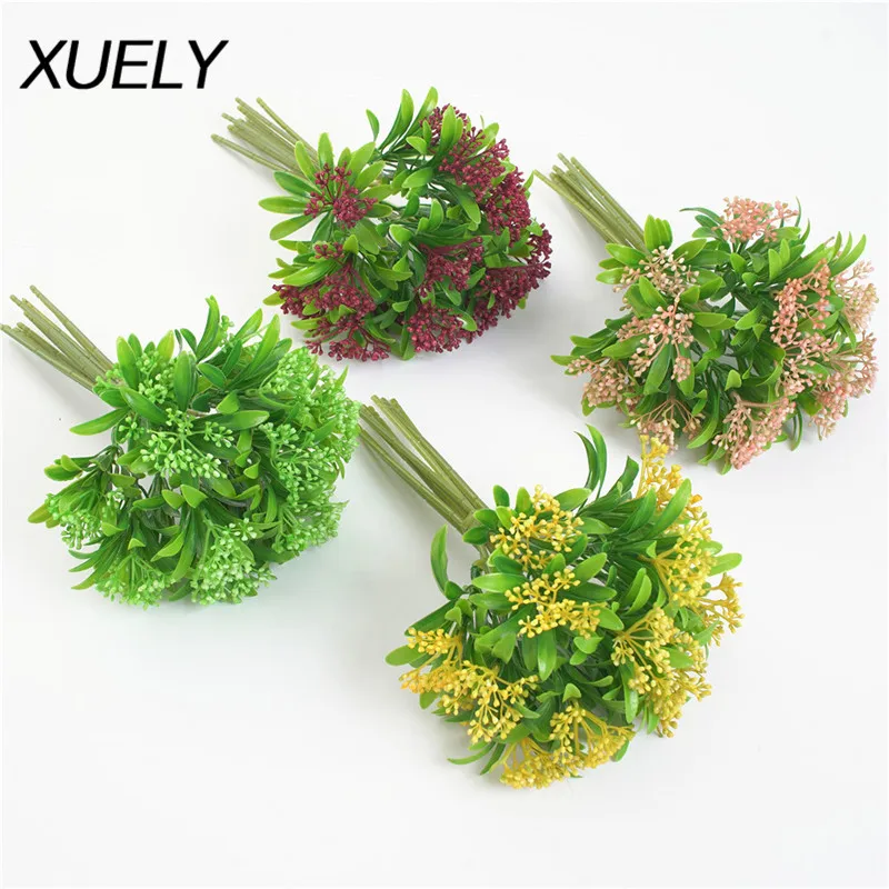 7 шт./лот пластиковый букет мангостина искусственные растения для домашнего