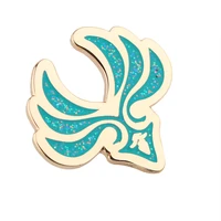 yq766 anime genshin impact hard enamel wind element brooch lapel pins wings badge for backpack tie pin cosplay jewelry accessory