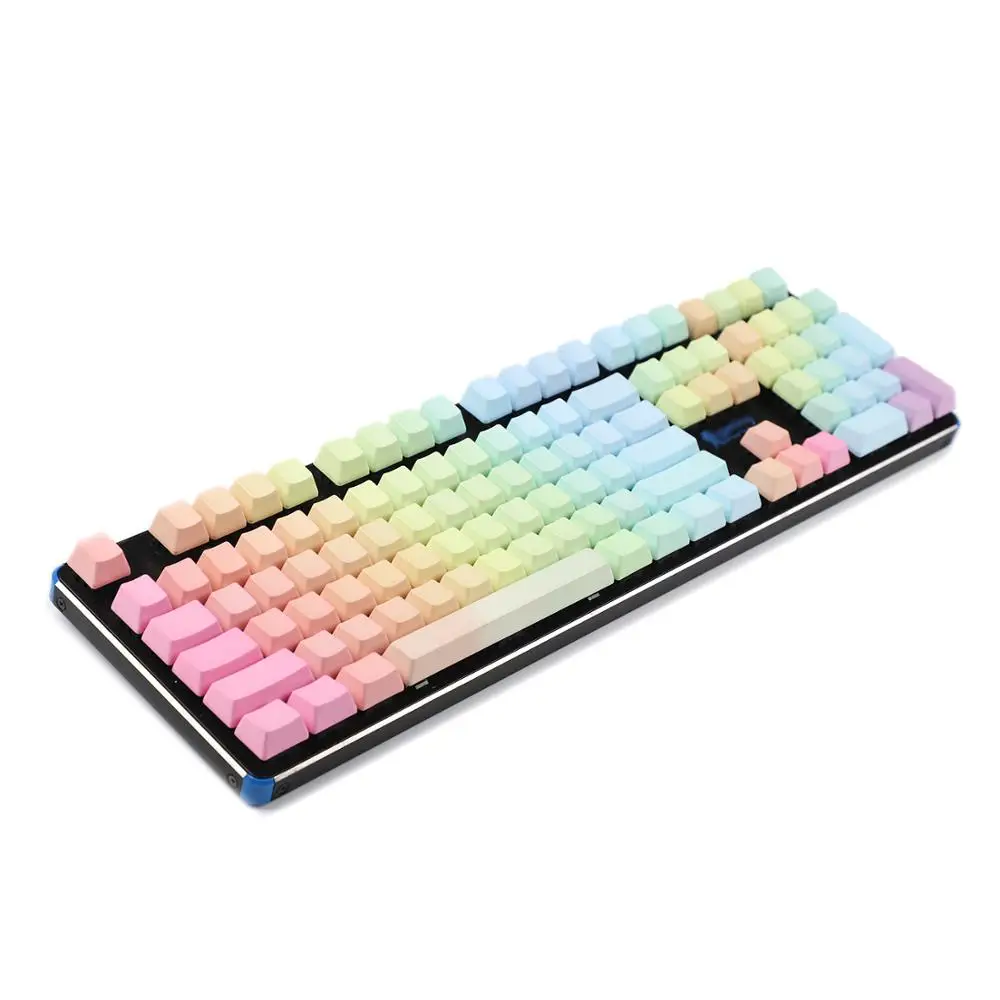 

Верхняя печатная Передняя печать пустая 108 87 61 OEM профиль радужные толстые клавиши PBT окрашенные для MX переключателей Механическая игровая к...