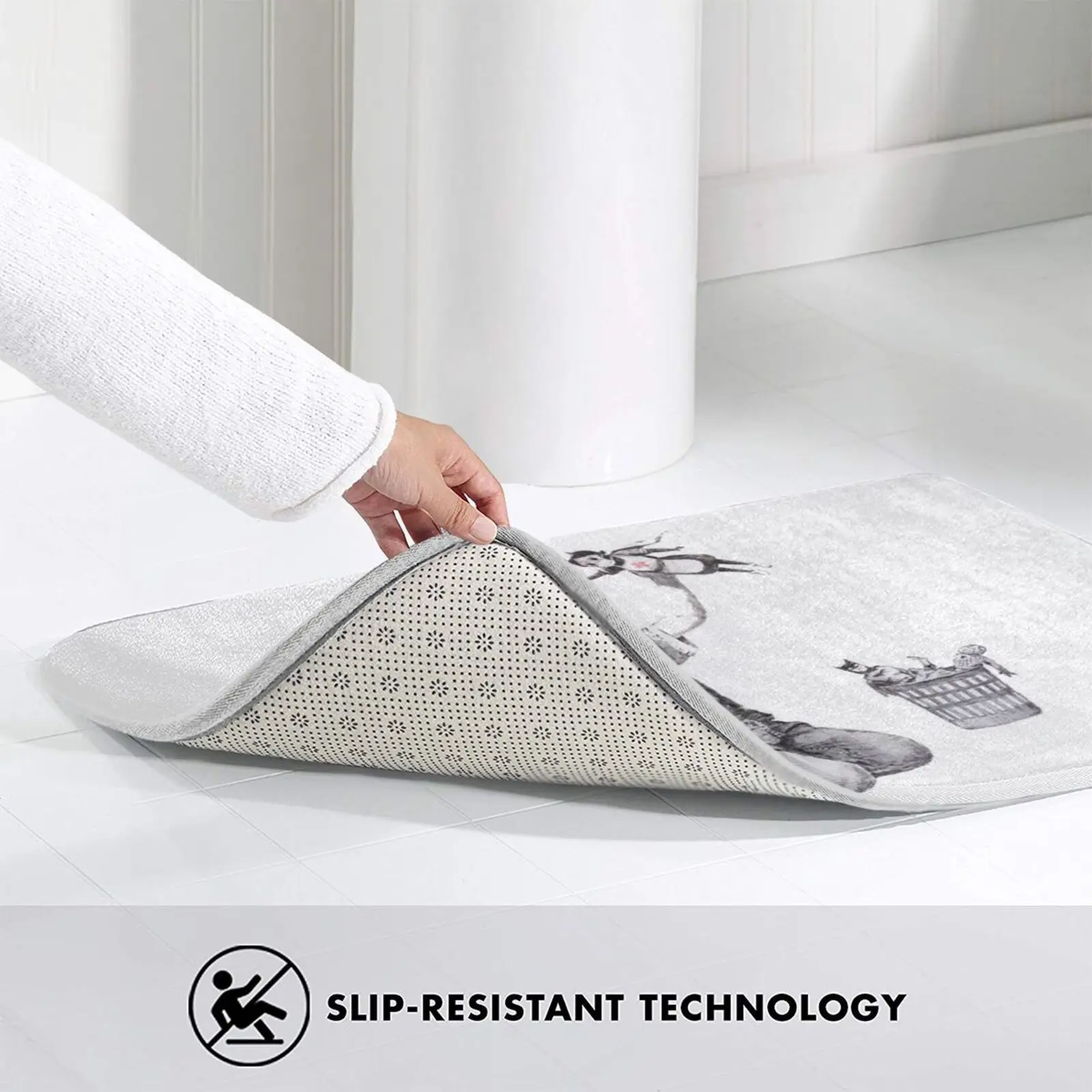 Banksy Super Hero Mat Rug Carpet Anti-Slip Floor Mats Bedroom Superhero Painting Nurse | Дом и сад