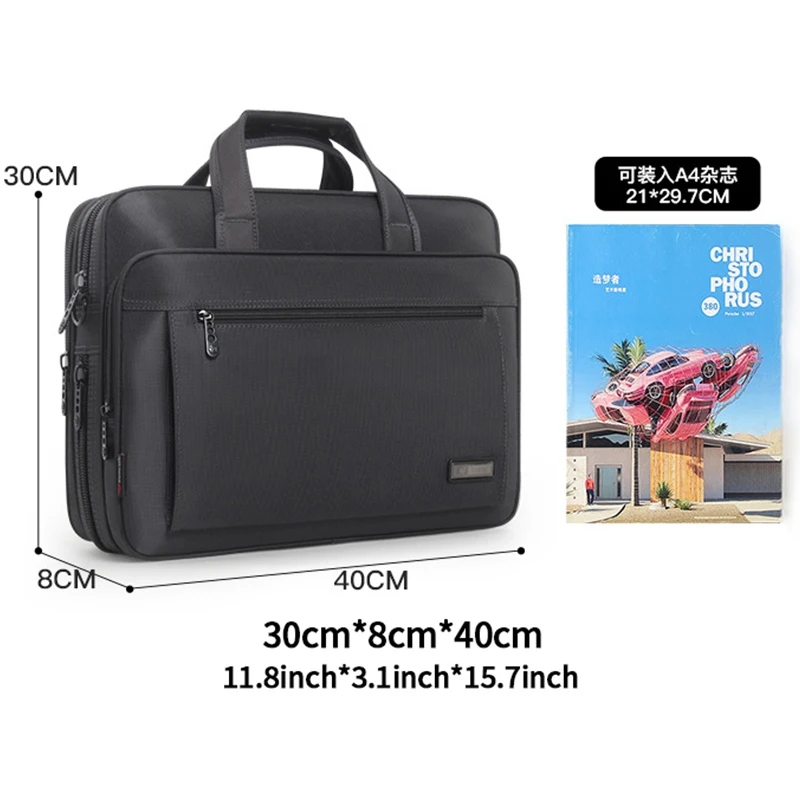 OYIXINGER Men's Business Briefcase For MacBook Dell hp 15.6 Inch Laptop Messenger Bag Office Documents Handbags Shoulder Bags