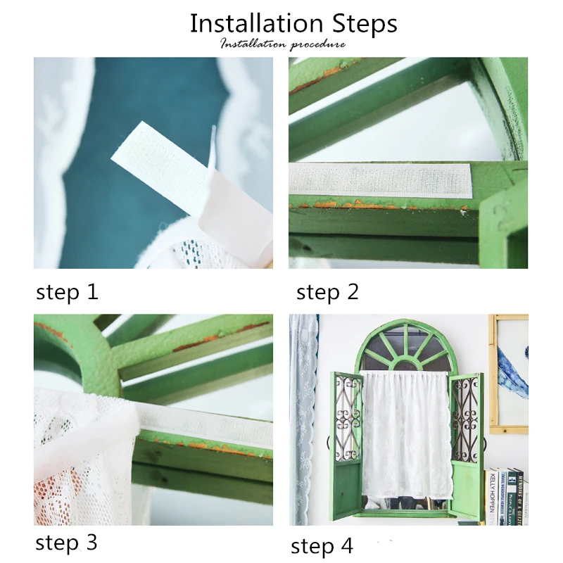 Занавеска в европейском и американском стиле легкая клейкая застежка-липучка
