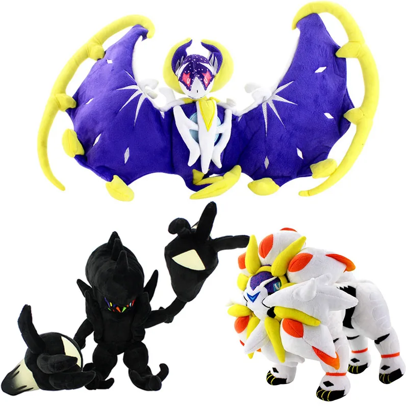 Takara Tomy большой размер Alola Solgaleo Lunala Necrozma 10 20 &quotPokemon Sun and Moon Мягкие плюшевые куклы