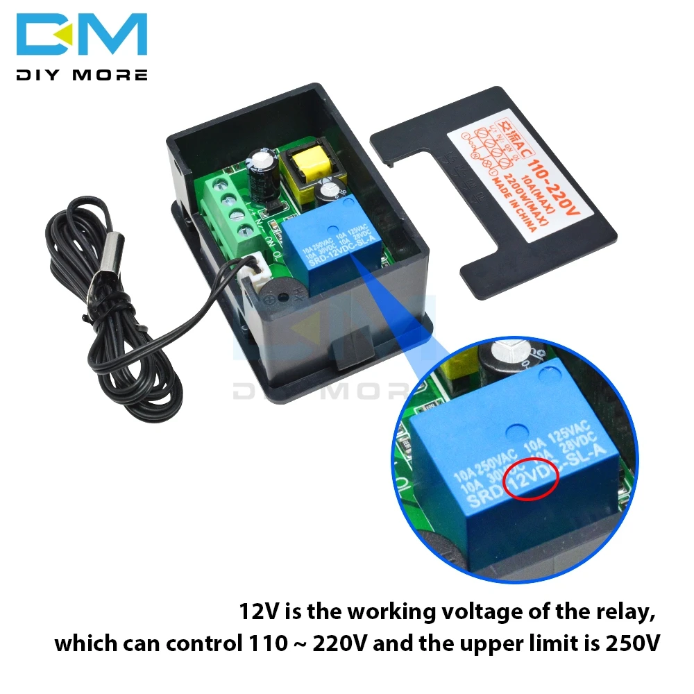 AC 110V 220V DC 12V 24V 1 37 Inch LCD цифровой регулятор температуры термо контроль термостат