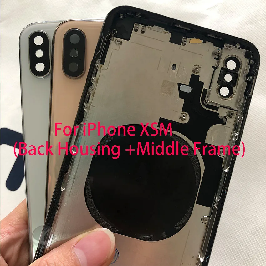 Задняя крышка с логотипом средней рамкой и объективом задней камеры для iPhone 8 8P Plus