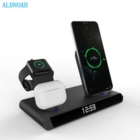 3 in1 multi desk phone holder for iphone 13 12 pro max mini 11 xs 8 plus metal charging stand for apple watch 7 6 5 airpods pro
