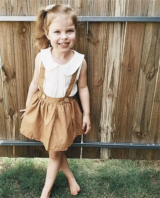 Милый детский летний костюм для маленьких девочек рубашка с рюшами Топы + шорты