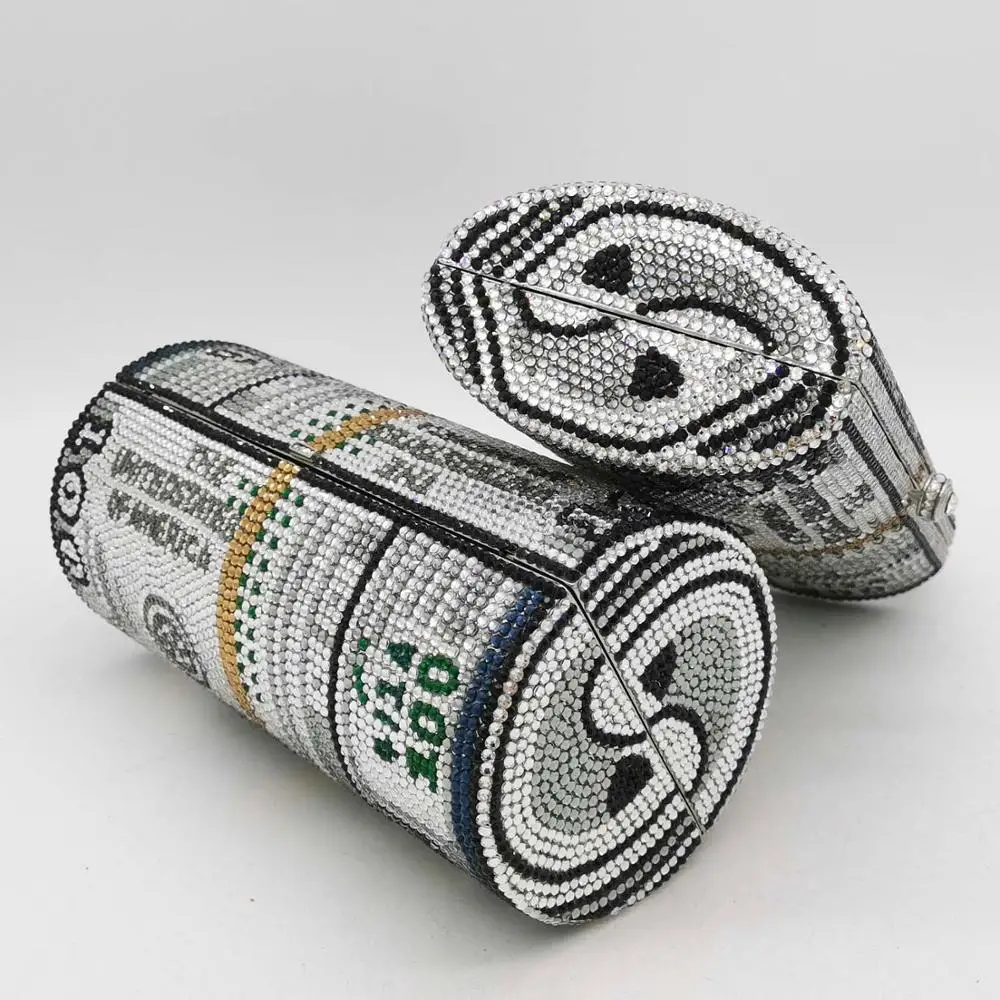 Бутик De FGG стек наличных забавных денег долларов розовый для женщин вечерние