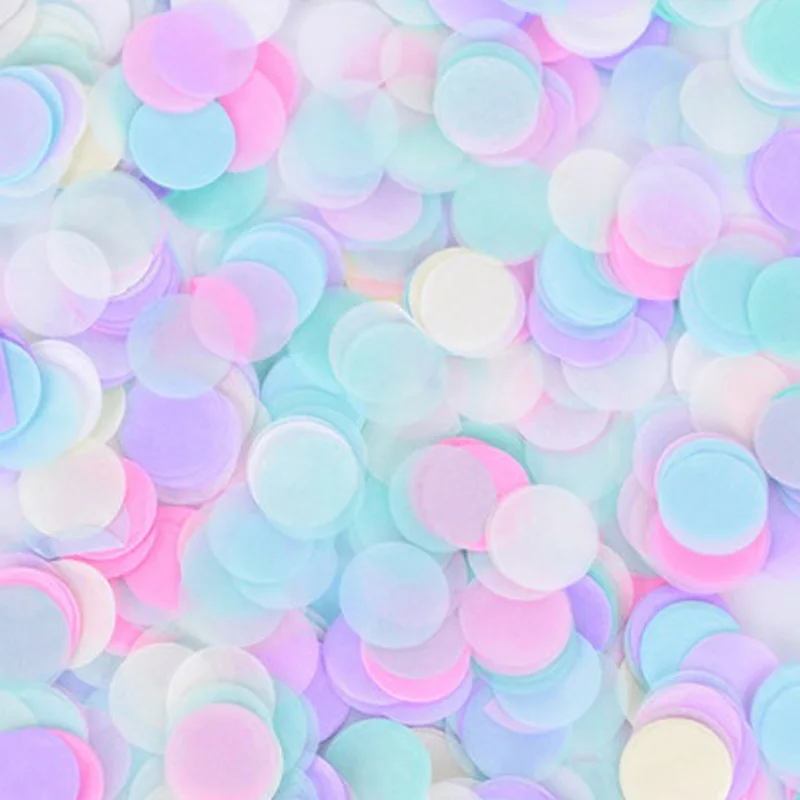 25g Round Confetti Tissue Paper Pink Dots Filling Balloons Baby Shower Unicorn Birthday Party Decorations Kids DIY Accessories | Дом и сад