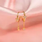 Милые милые разноцветные Серьги Для Пирсинга для девушек, Женские Ювелирные изделия, очаровательные серьги-подвески со звездами и кисточками