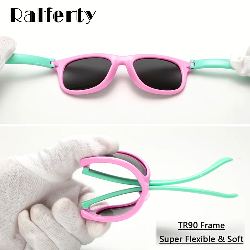 Фото Солнцезащитные очки Ralferty TR90 для детей, гибкие поляризационные, с защитой UV400, 2019 №4