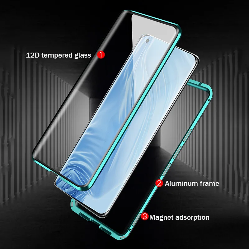 Магнитный металлический адсорбционный чехол для Xiaomi Redmi Note 9S 8 7 9 8T 9A 9C K20 K40 Mi 11 10 10T
