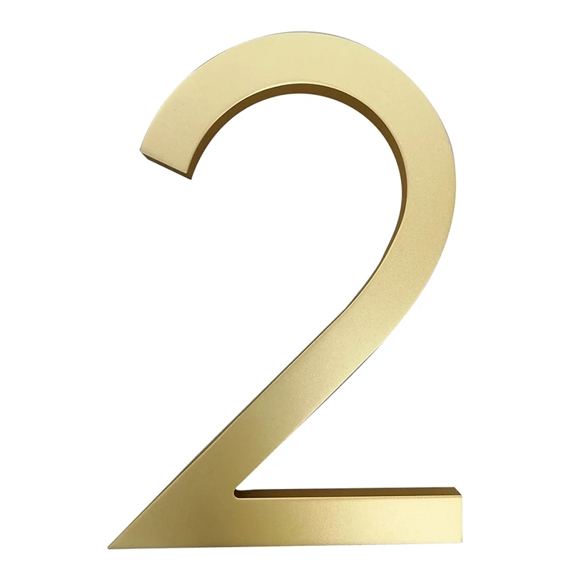 Уличная латунная табличка с номером дома #2 huisnommer 6 дюймов алюминиевая