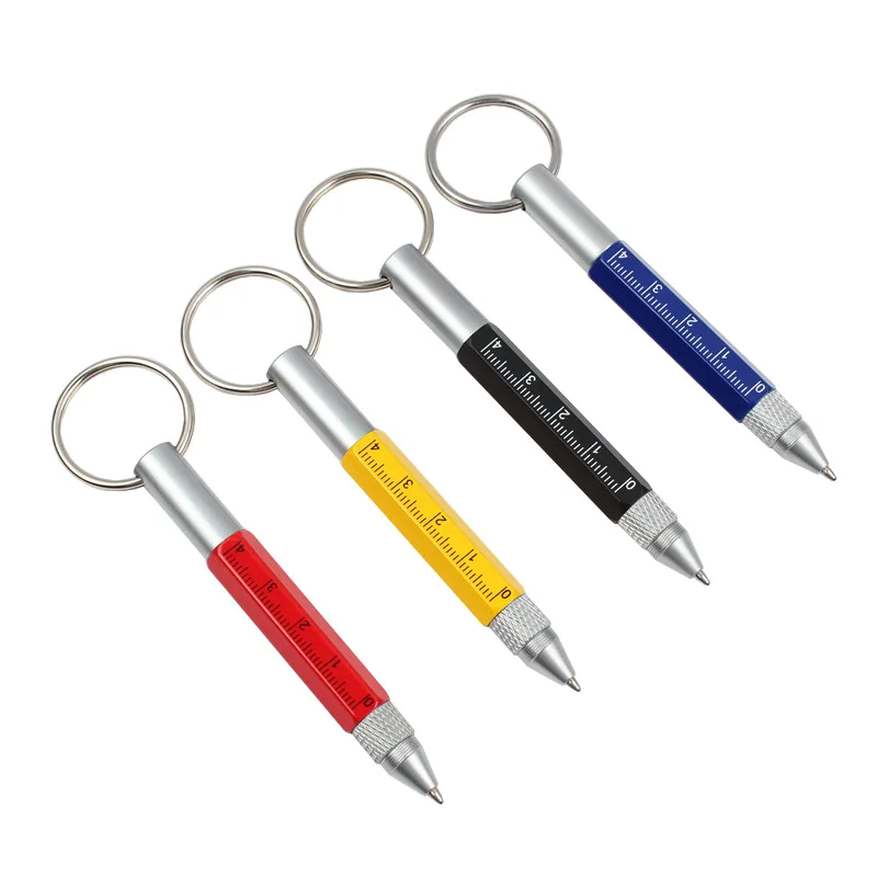 1/20/PCS/LOT NEW Multifunction pen Mini Pocket-size Metal Ballpoint Pen Rotating Small Portable Oil Tool Keychain | Канцтовары для