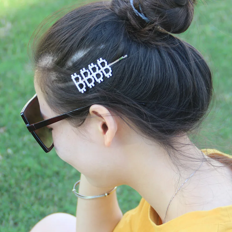 

New Hairpins Crystal Shiny Rhinestones Word Letters Hair Clips Women Styling Tool Hairgrip Diamond Hair Accessories Clips Clamp