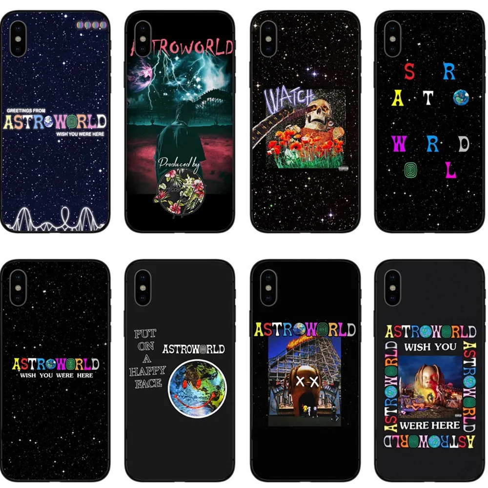 Чехлы для телефонов Travis Scott Astroworld Sicko Mode мягкий силиконовый черный чехол Apple iPhone X 8