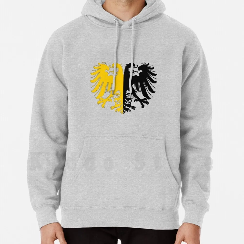 

Double Headed Eagle Hoodies Long Sleeve Flag Medieval Double Headed Eagle Europe Albanian Eagle Holy Roman