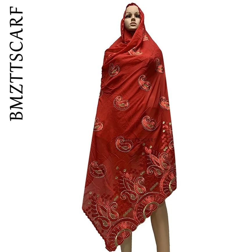 Новое поступление африканская Женская шаль мягкие хлопковые шарфы с вышивкой