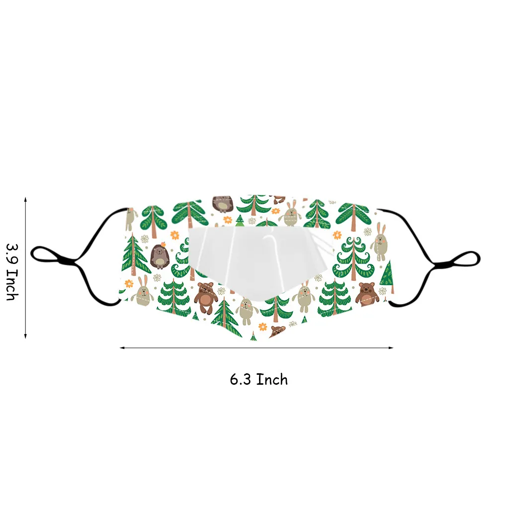 

5PC Children Outdoor PM2.5 Face Mask Cover With Clear Window Visible Expression For Deaf Mute Reusable Windproof Respirator