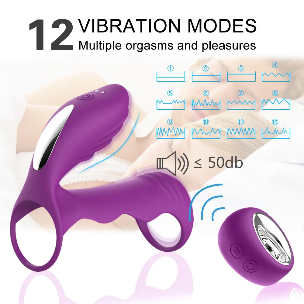 Male Penis Vibrating Ring Delay Ejaculation Cock G Spot Stimulator Clitoris Massager Anal Dildo Vibrator Sex Toys For Men Women | Красота и