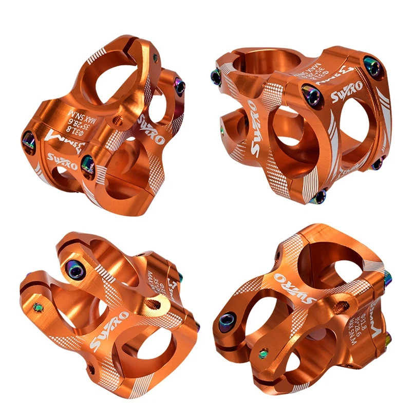 

SWTXO 31.8 Stem 35mm Bike Stem Wake Mountain Bike Stem Short Handlebar Stem for Most Bicycle, Road Bike, MTB