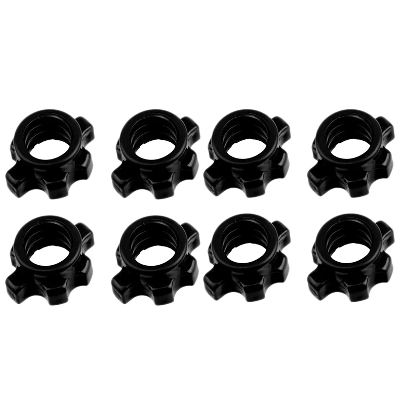 

8Pcs Dumbbell Bar Nut Anti-Slip Spinlock Collars Screw Clamps for Dumbell Weight Lifting Fitness Equipments Accessories