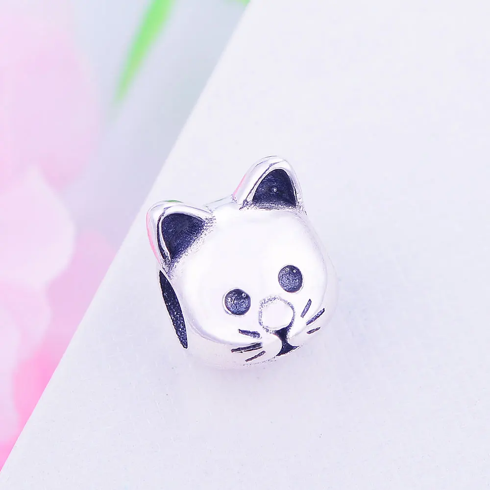 Браслет из стерлингового серебра 925 пробы с очаровательным котом и животным