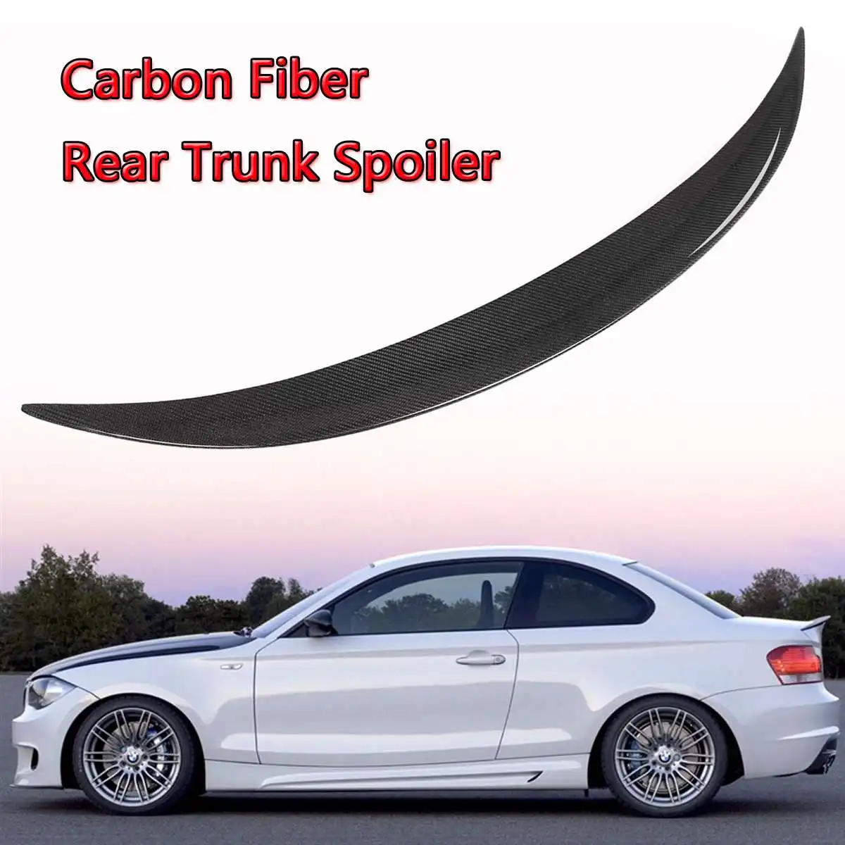 E82 спойлер крыло Настоящее углеродное волокно Автомобильный задний багажник