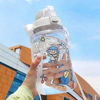 600100015002000 ml water bottles 20 233 850 767 6 oz water cup large capacity straw cup sports fitness plastic bottle