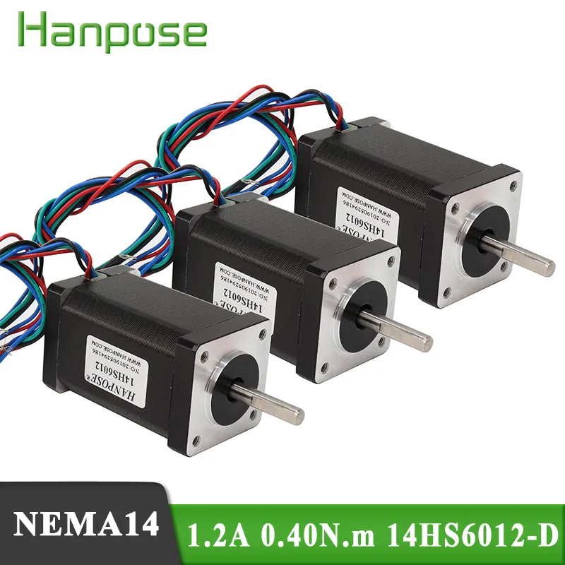 Бесплатная доставка шаговый двигатель 3 шт./лот NEMA14 14HS6012 1 2 А 0 4 Нм 35 серии 35x60 мм