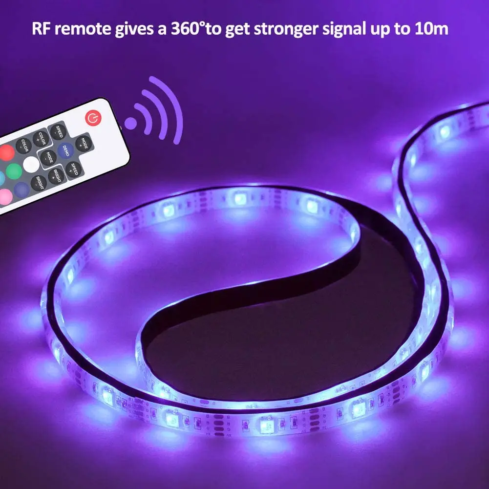 Новая лента RGB Светодиодные ленты Батарея работает SMD 5050 Гибкие светодиодные
