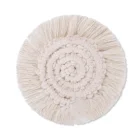 Скандинавский коврик для макраме в богемном стиле, искусственный Настольный коврик ручной работы, нескользящий изоляционный коврик, украшение для домашнего стола