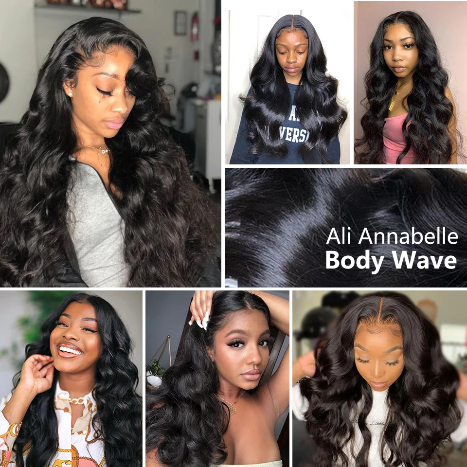 Волнистые пряди для тела с закрытием HD бразильские человеческие волосы Ali Annabelle 10