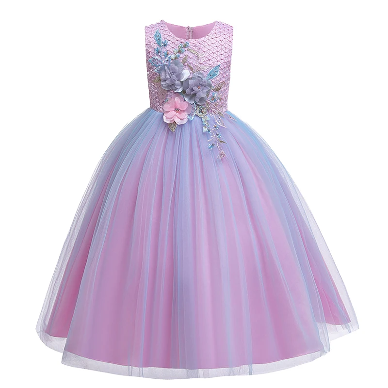 4-14Y Teenagers Kids Dress For Girls Wedding Lace Long Girl Elegant Princess Party Pageant Christmas | Детская одежда и обувь