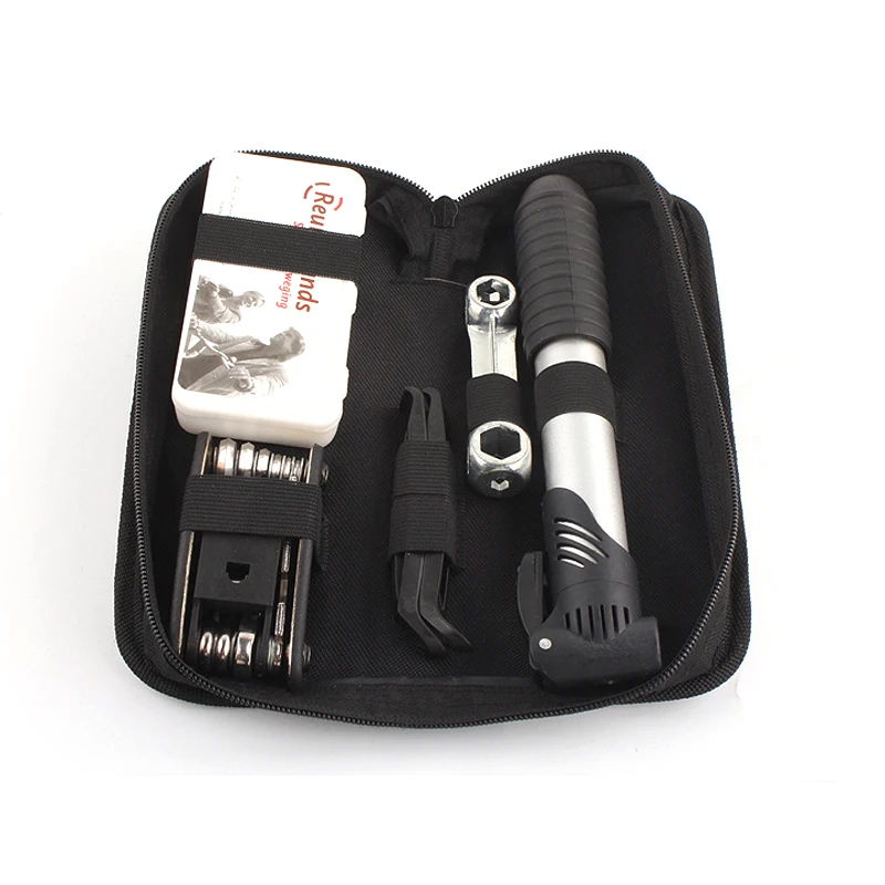 

Bicycle Repair Tool Set, Portable Tool Kit Accessories, Mountain Bike Repair Kit With Mini Pump Tire Patch And Wrench Toolkit