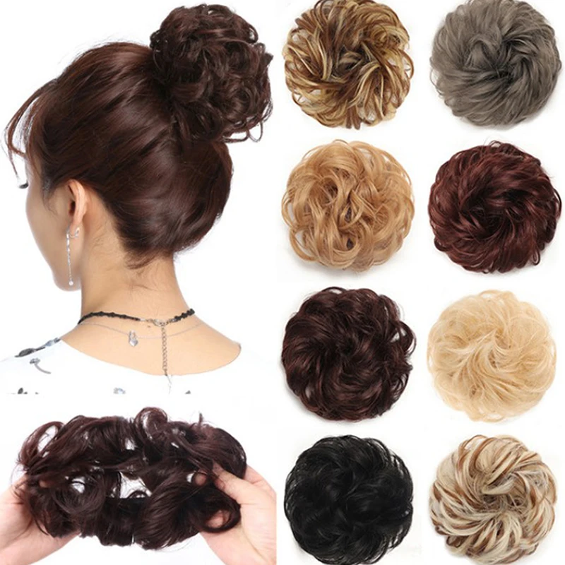 Женские кудрявые парики сделай сам резинка для волос шиньон с резинкой шиньоны